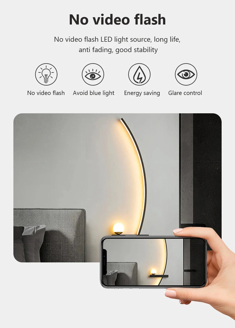Modern LED Wall Lamp with Smart Remote Control for Bedroom and Living Room Julia M LifeStyles