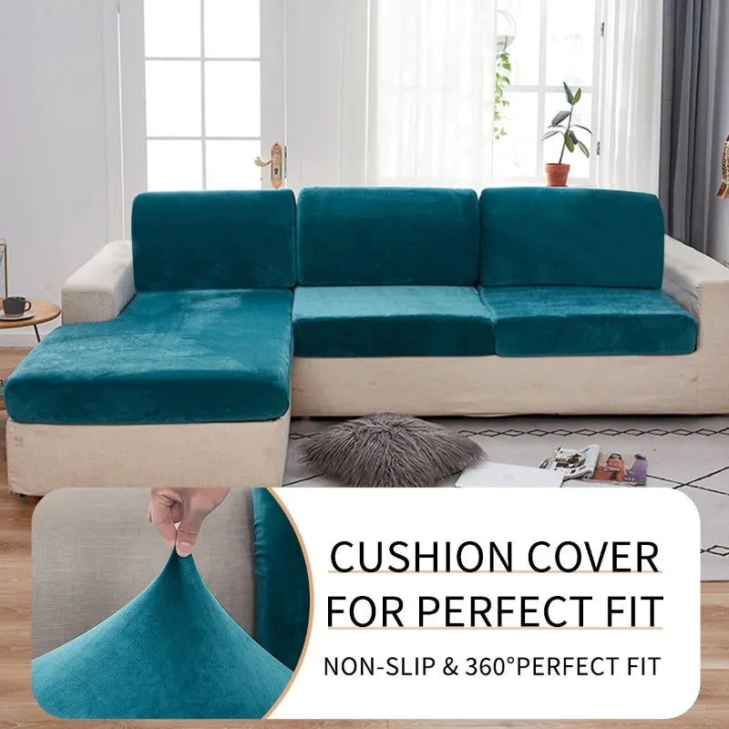 Thickened Elastic Silver Fox Fleece Sofa Cover