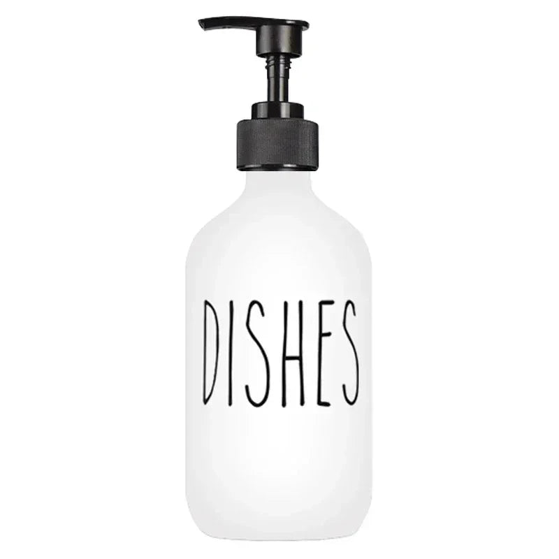 Elegant 500ml Black Dish Soap Dispenser Set with Refillable Pump for Farmhouse Chic Décor Julia M LifeStyles