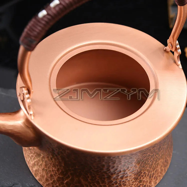 Handmade 1.8L Copper Kung Fu Teapot - Perfect for Home, Camping, and Restaurants Julia M LifeStyles