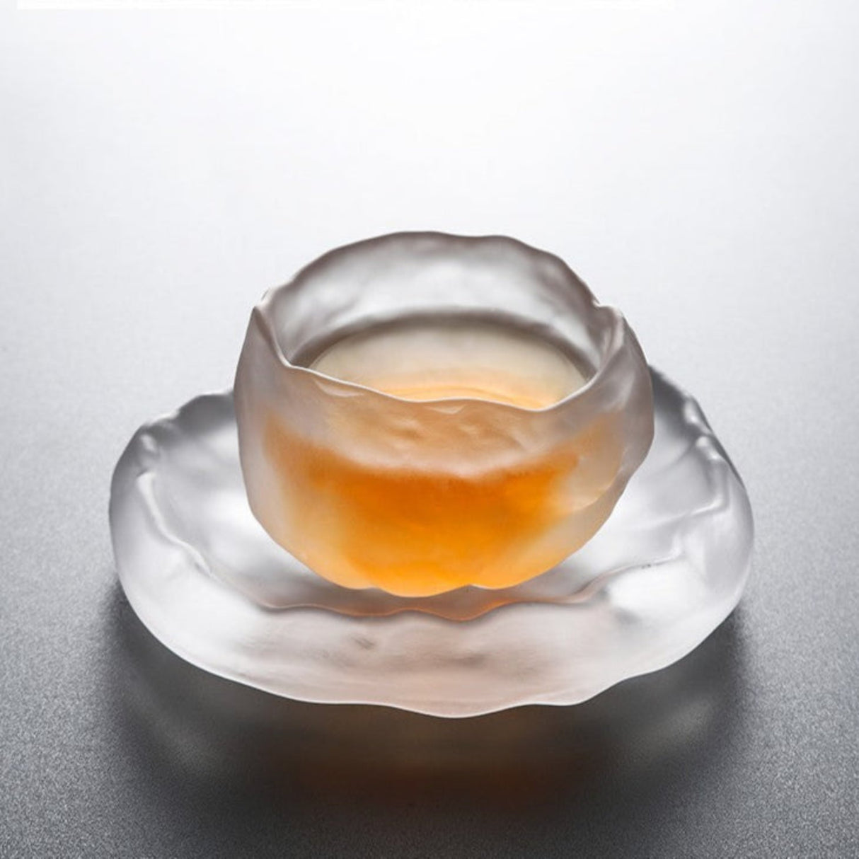 Frosted Japanese Glass Tea Cup – Elegant Single Serve Teacup - Julia M LifeStyles