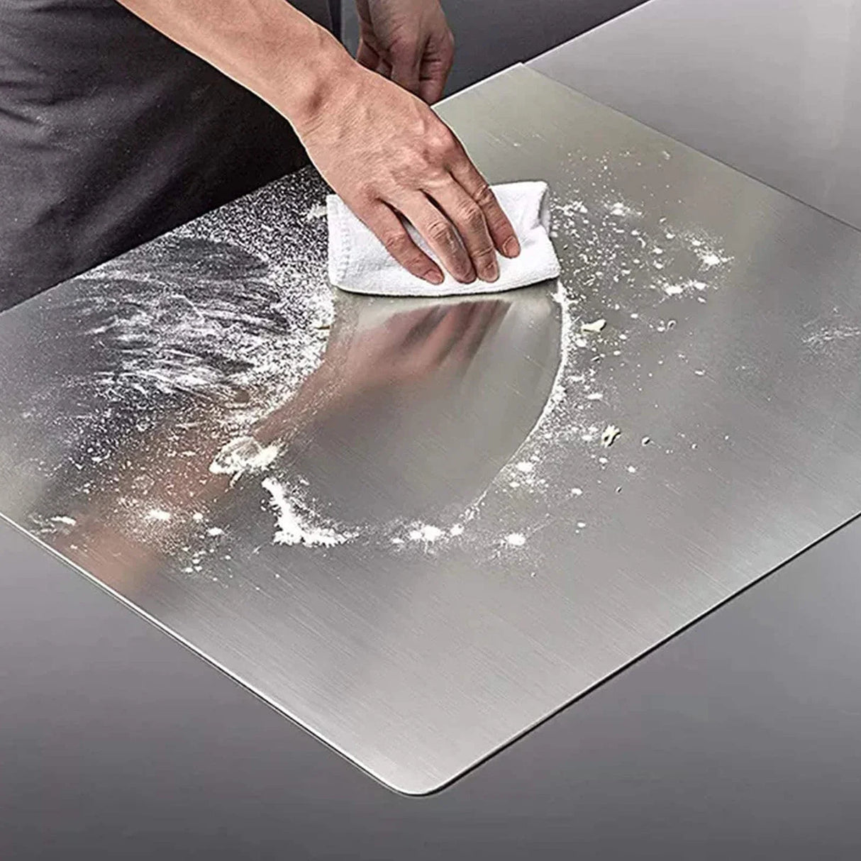 Stainless Steel Cutting Board with Lip - Versatile Kitchen Essential