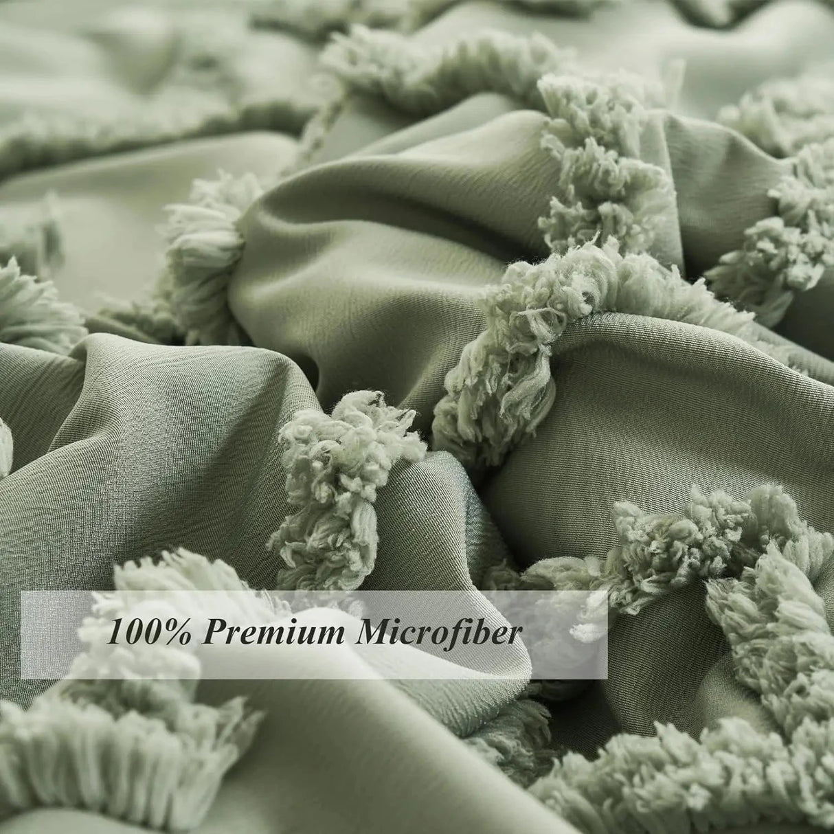 7 Pcs solid color tufted quilt set, microfiber soft and lightweight, durable and easy to wash bedding set , for all seasons Julia M LifeStyles