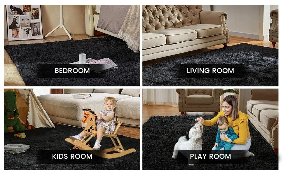 Tie-Dye Plush Carpet - Soft Fluffy Living Room Bedroom Mat - Julia M LifeStyles