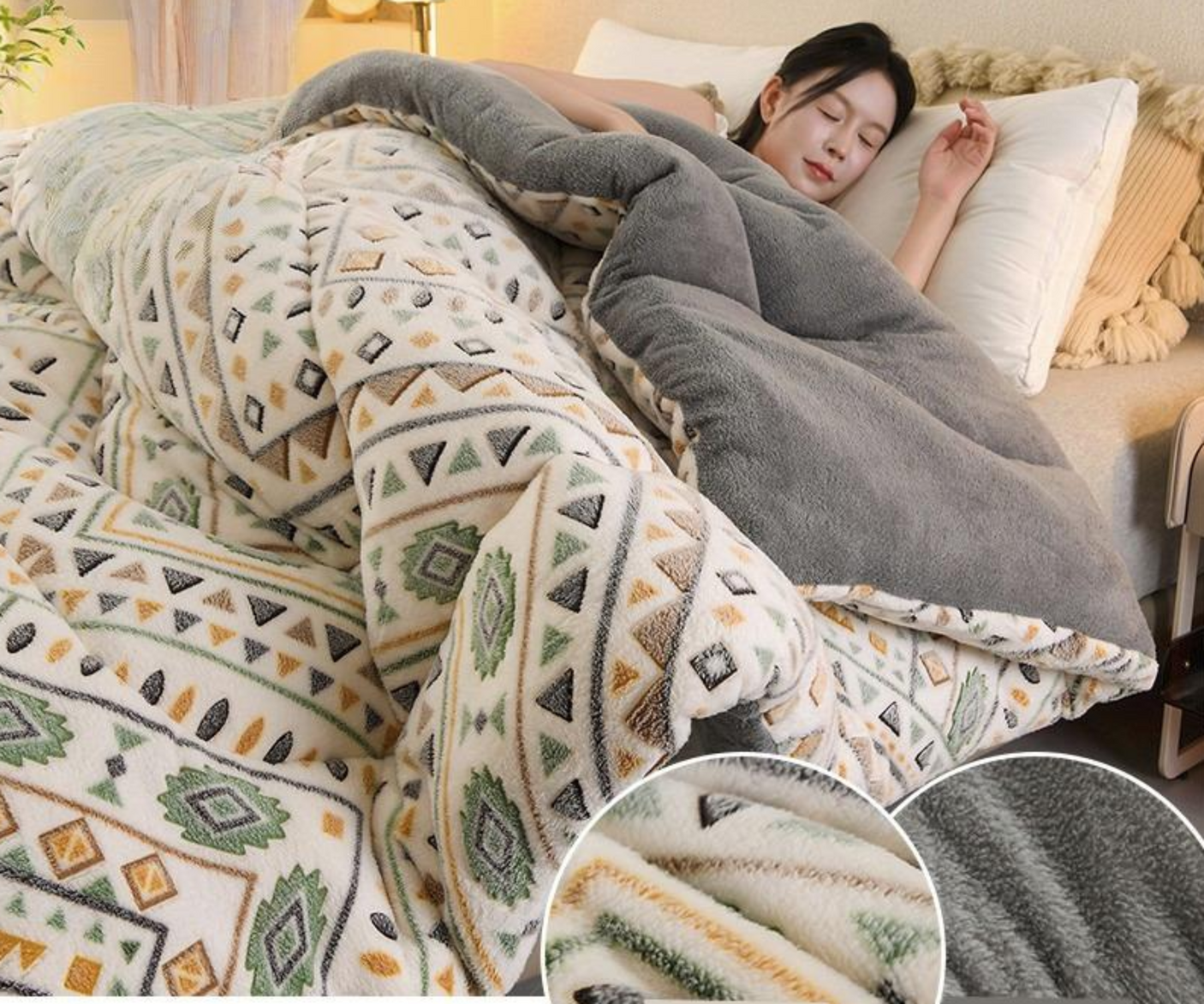 Luxurious Cashmere Coral Fleece Quilt for Ultimate Comfort Julia M LifeStyles