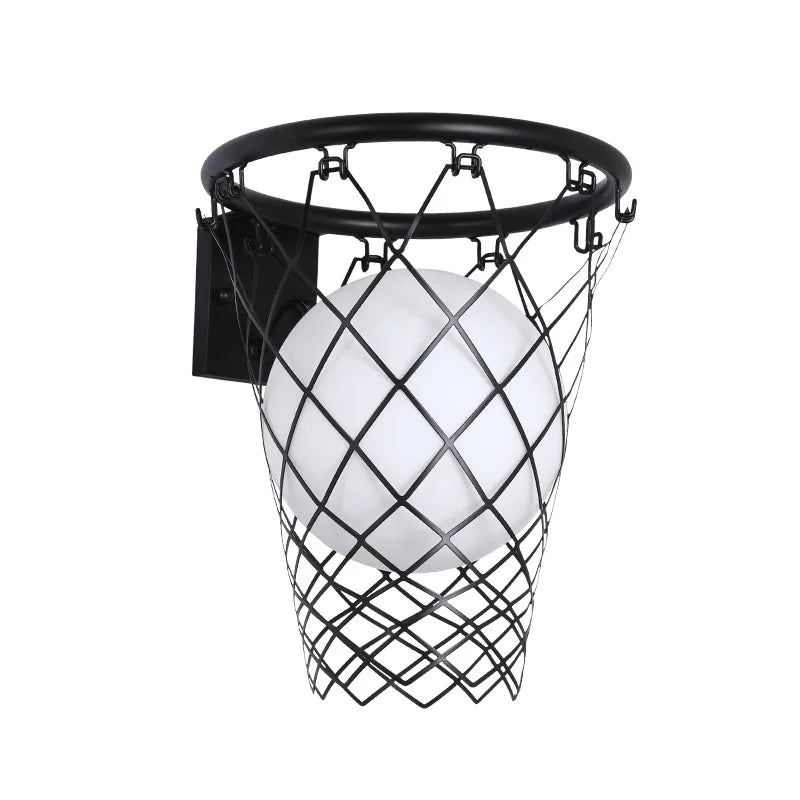 Nordic Creative Wall Lamp Living Room Corridor Pub Bedroom Study Children's Room Personalized Basketball Wall Lamp Wall Sconce