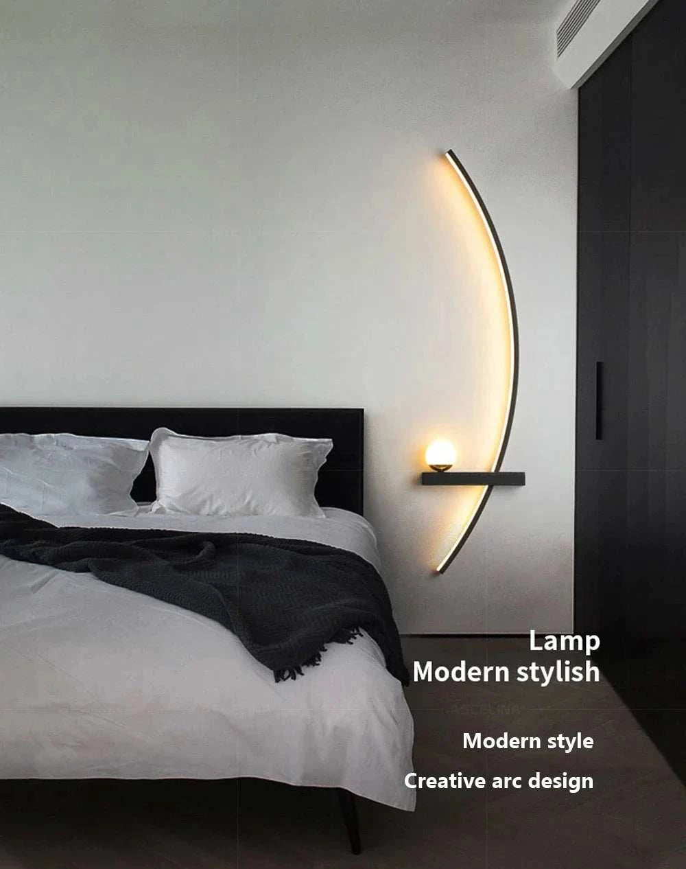Modern LED Wall Lamp with Smart Remote Control for Bedroom and Living Room Julia M LifeStyles