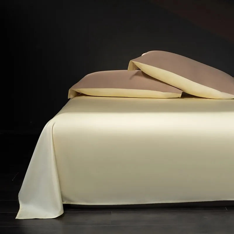 Luxury 100% Egyptian Cotton Reversible Duvet Cover Set in Silver & Purple - Julia M LifeStyles