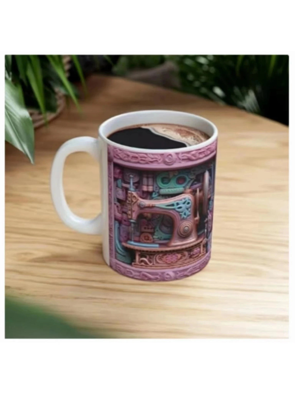 Sewing Machine Design Ceramic Mug - Unique Gift for Sewing Enthusiasts Julia M LifeStyles