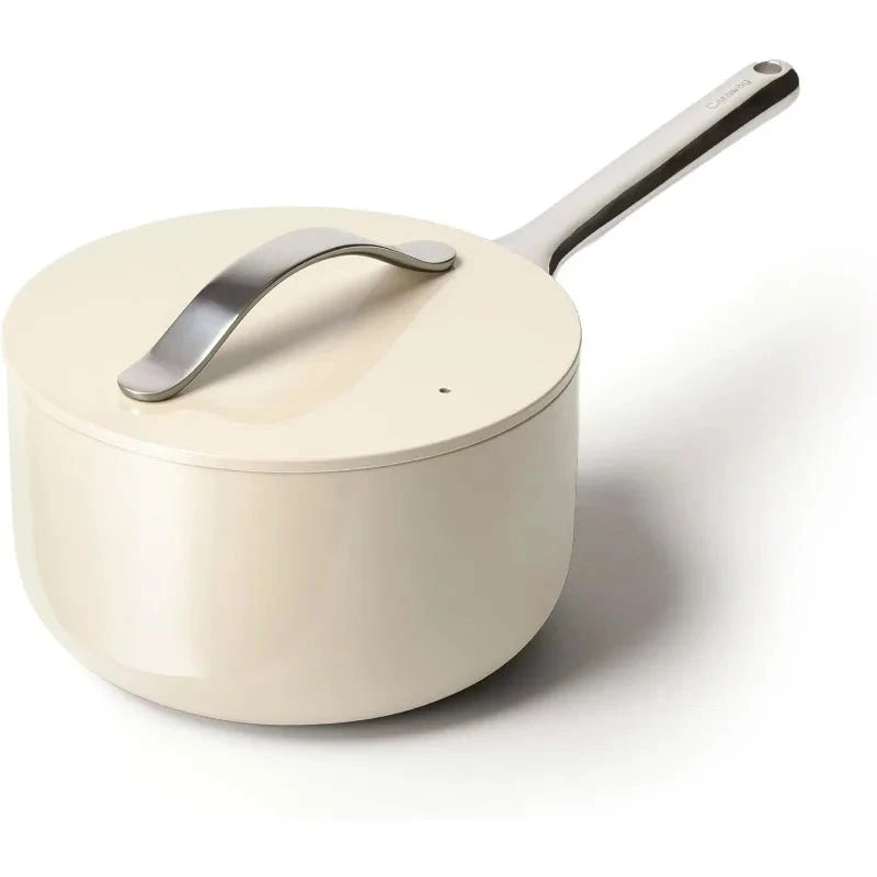 Sauce Pan with Lid (3 qt) - Non Toxic, PTFE & PFOA Free - Oven Safe & Compatible with All Stovetops (Ga Julia M Home & Kitchen