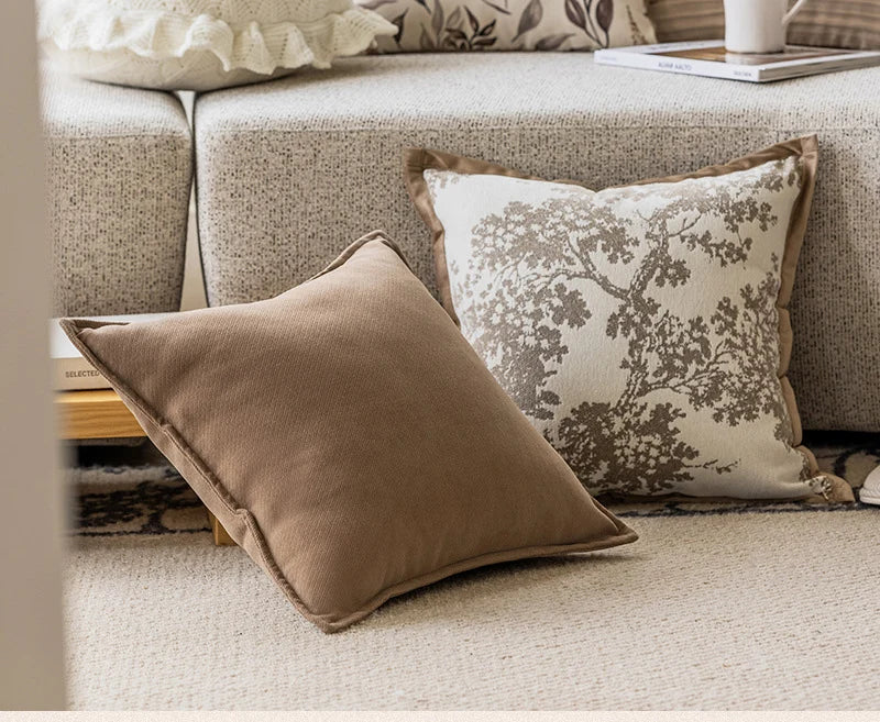 Brown coffee Modern Simplicity Pillow Covers Decorative Nordic Light Luxury Pillow Case 45*45 Jacquard Living Room Pillowslip Julia M Home & Kitchen