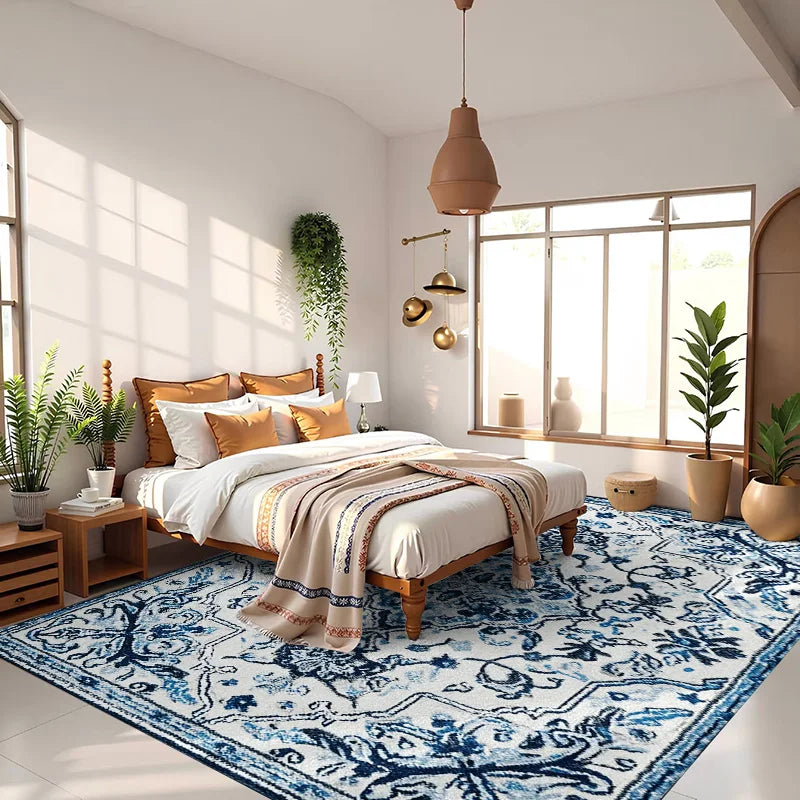 Vintage Bohemian Easy Care Foldable Door Bathroom Floor Mat