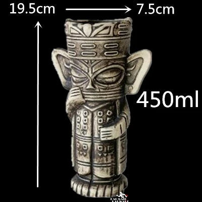 450ml Ceramic Tiki Cocktail Mug Creative Porcelain Beer Wine Mug Cup Bar Tool Julia M Home & Kitchen