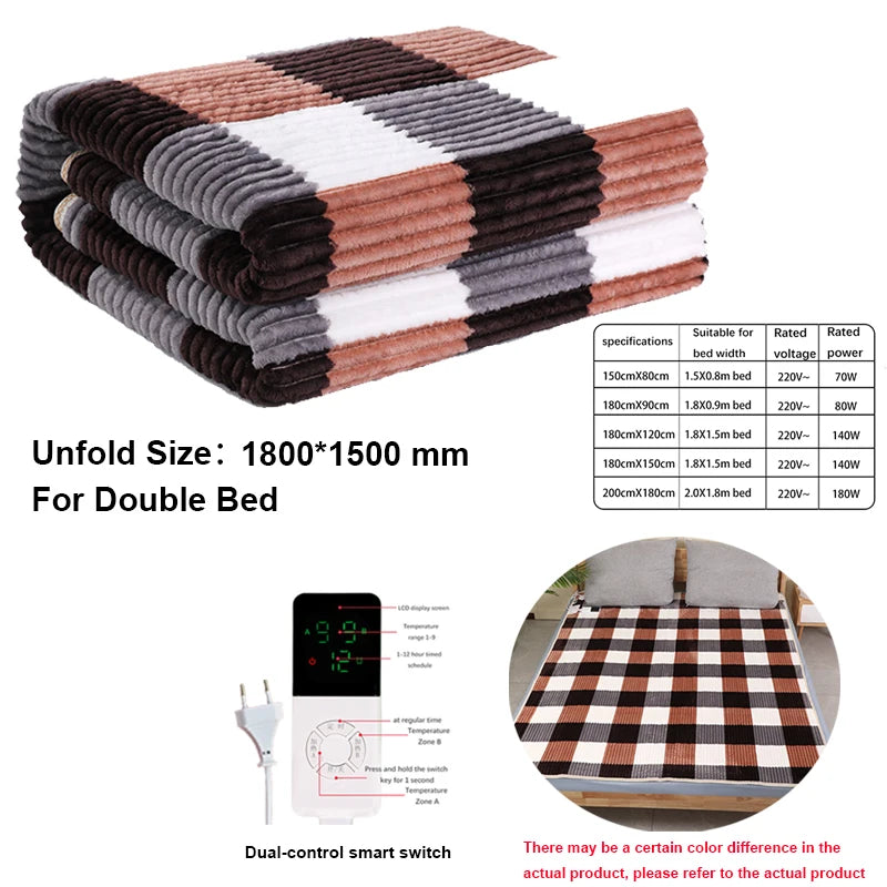 Smart Electric Heating Blanket with Automatic Thermostat