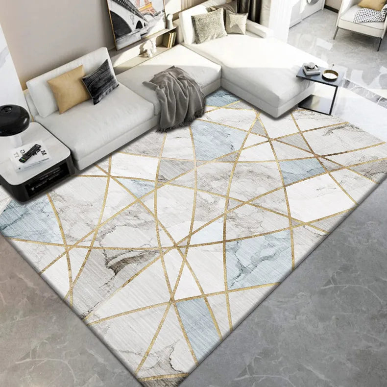 Modern Light Luxury Abstract Rug for Living Room