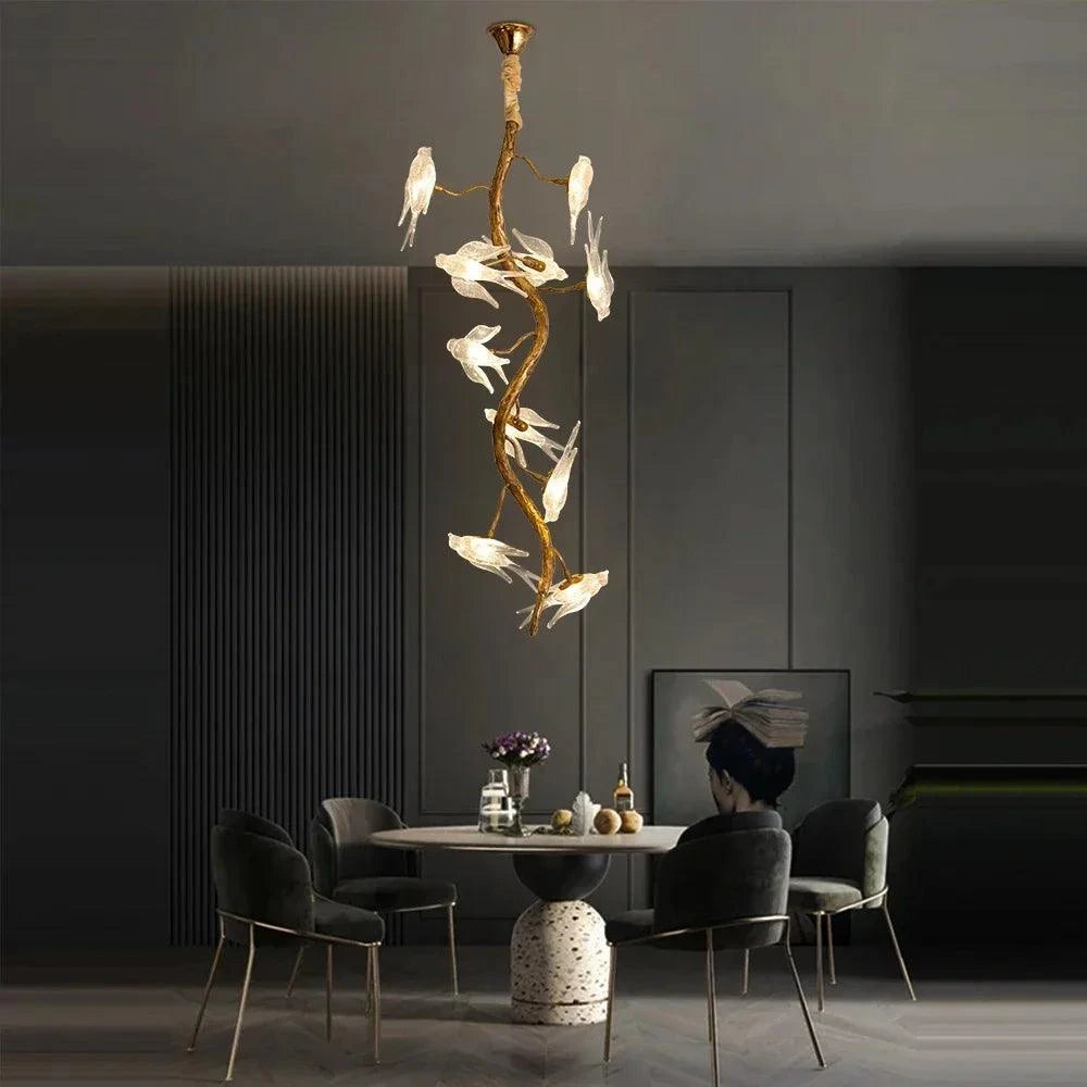 Artpad Designer Glass Bird Song Crystal Chandelier - Julia M LifeStyles