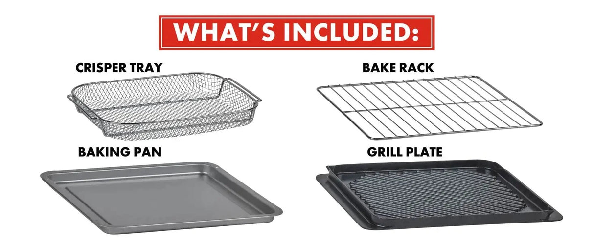 Emeril Lagasse Extra Large French Door Air Fryer Toaster Oven Combo, 24 Cooking Functions and Digital Controls, 7 Accessories In Julia M Home & Kitchen