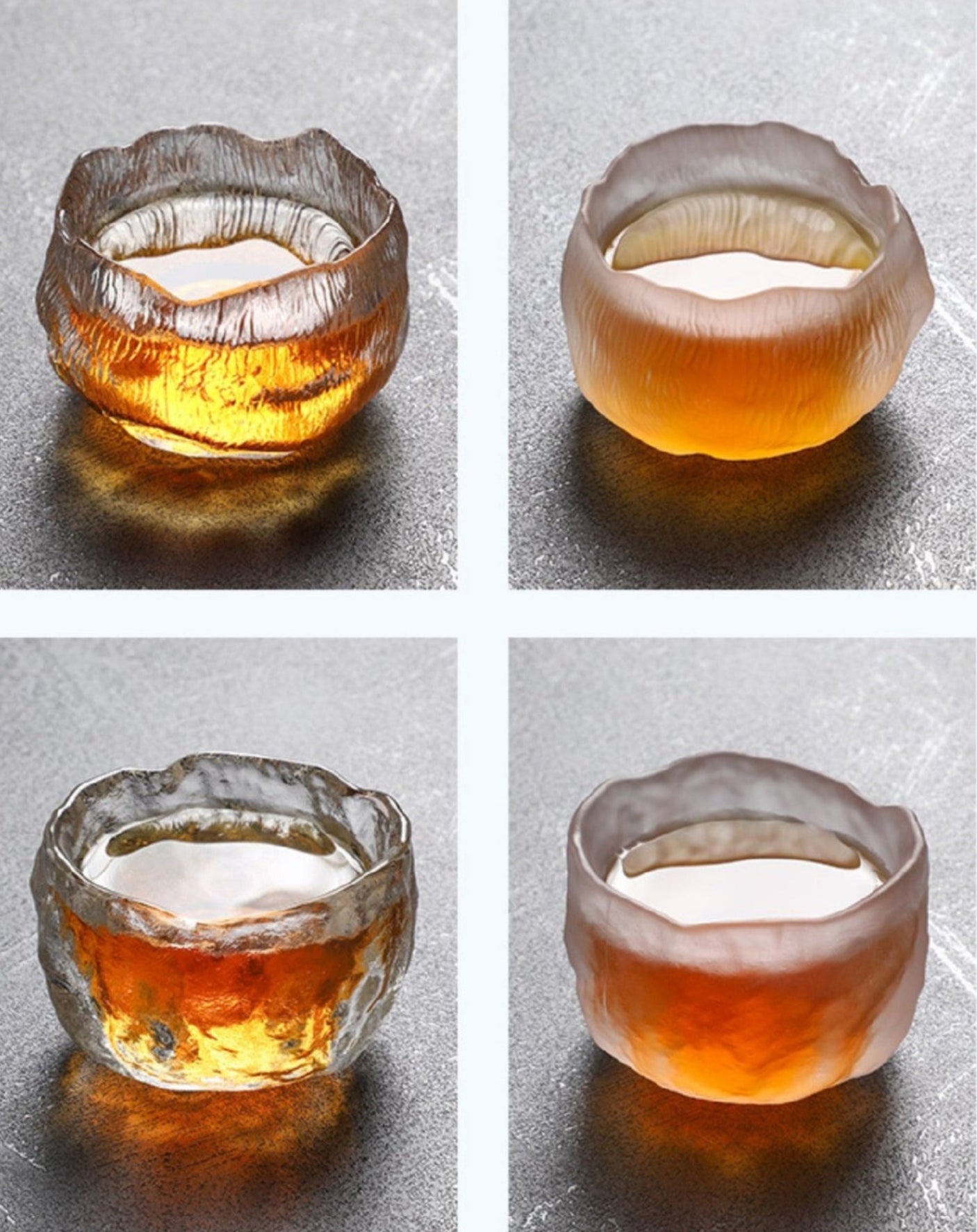 Frosted Japanese Glass Tea Cup – Elegant Single Serve Teacup - Julia M LifeStyles