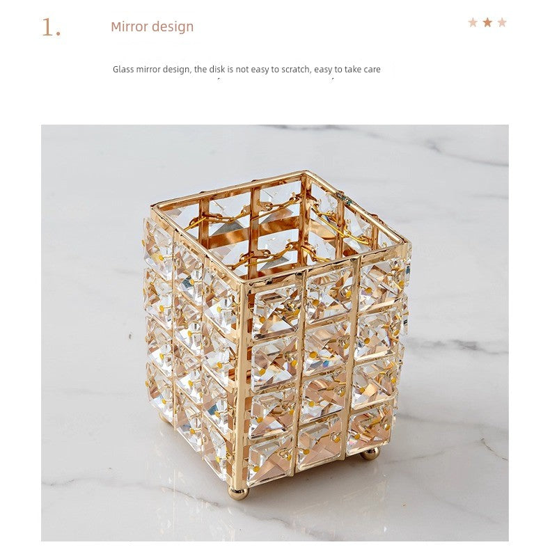 Light Luxury Style Crystal Tissue Box