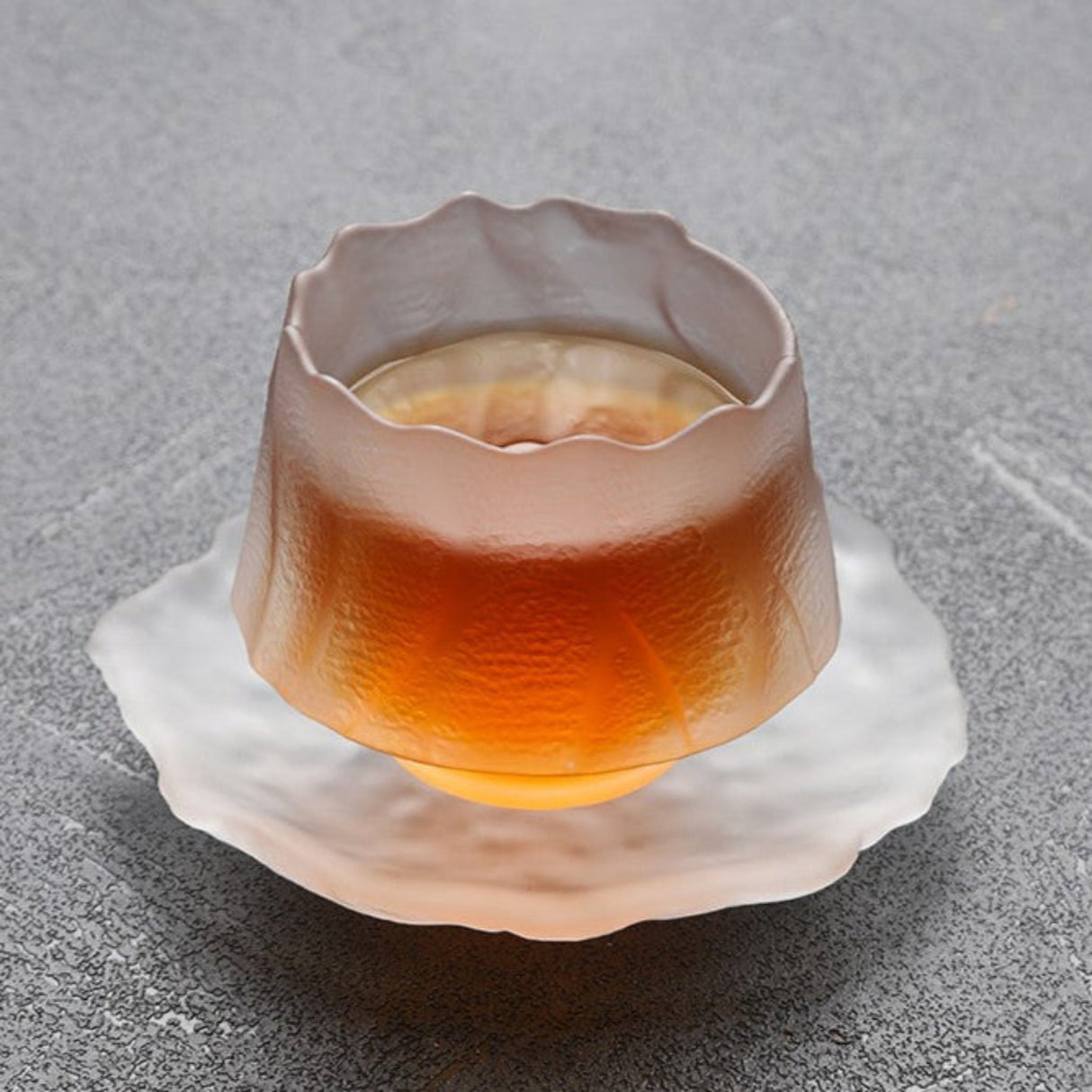 Elegant Frosted Japanese Glass Tea Cup – Single Serve Delight Julia M Home & Kitchen