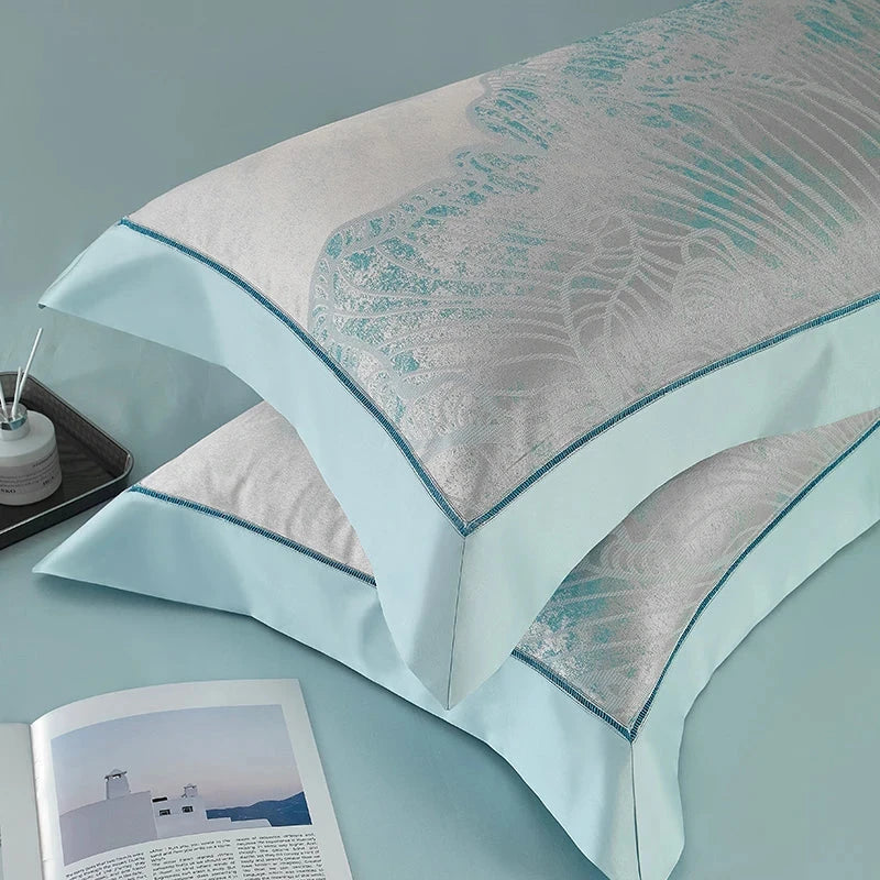 Luxury 4/7Pcs Silky Egyptian Cotton Damask Satin Super King Bedding Set Julia M LifeStyles