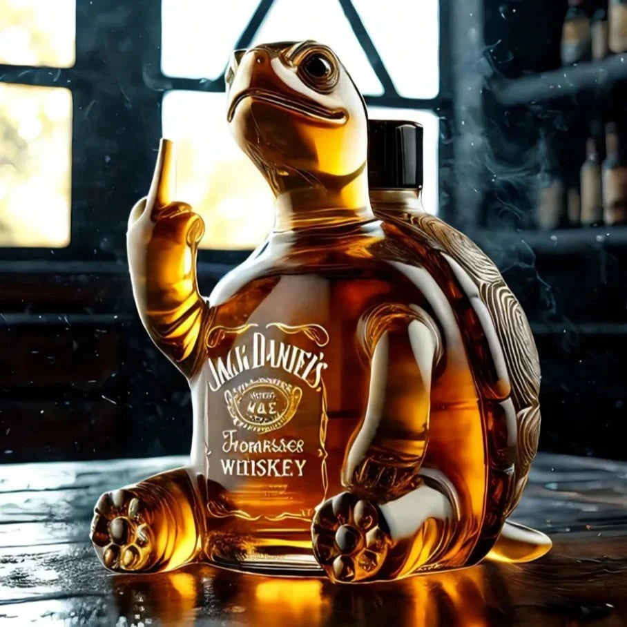 Decorative Glass Bottles - Whiskey, Sea Turtles, and Dogs - Julia M LifeStyles