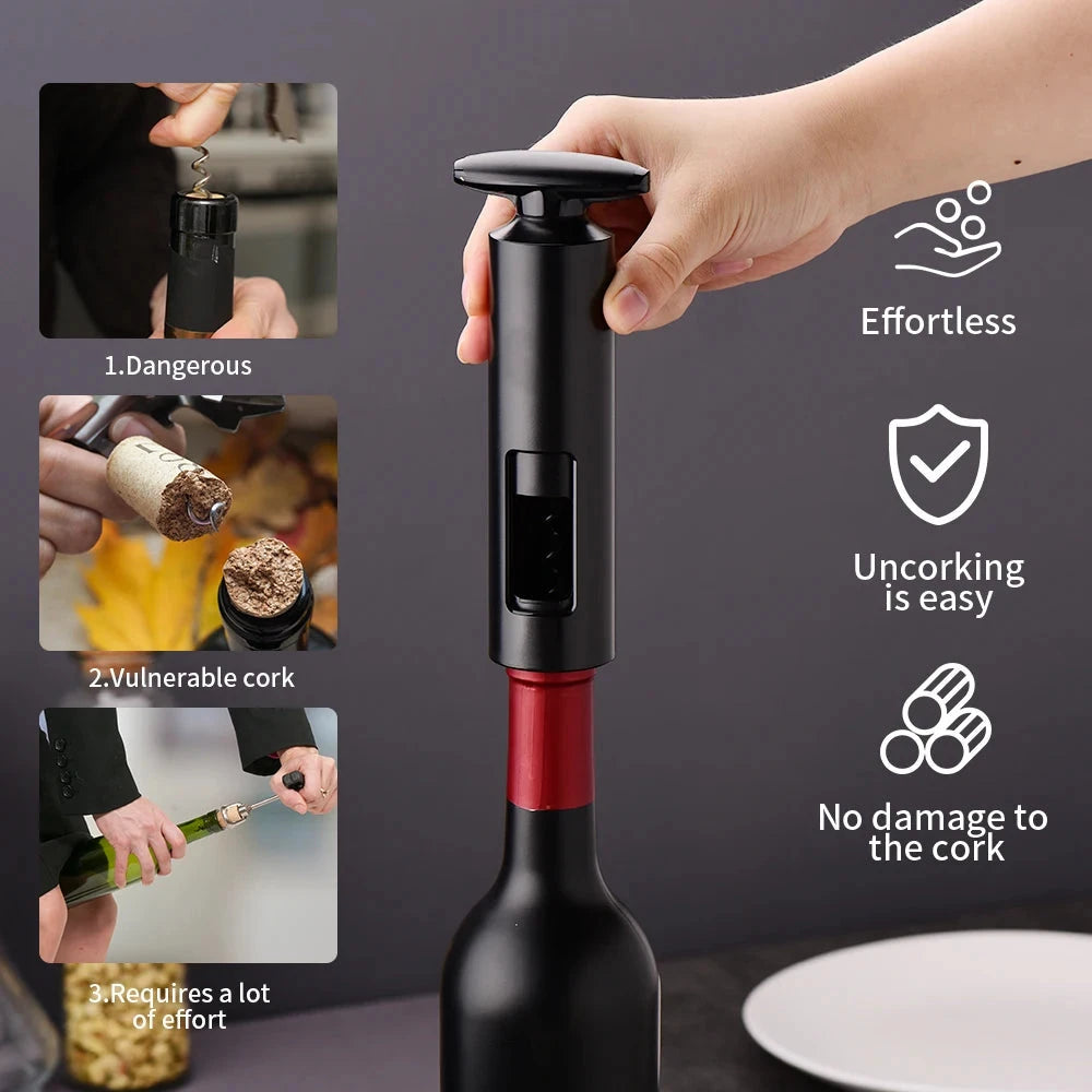 4-in-1 Luxury Electric Wine Opener Set with Stopper and Pourer Julia M Home & Kitchen