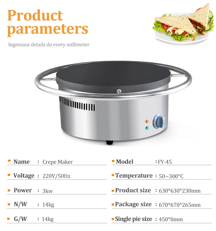 Electric Multifunction Crepe Maker Commercial Non Stick Pancake Pan Cake Crepe Maker Julia M LifeStyles