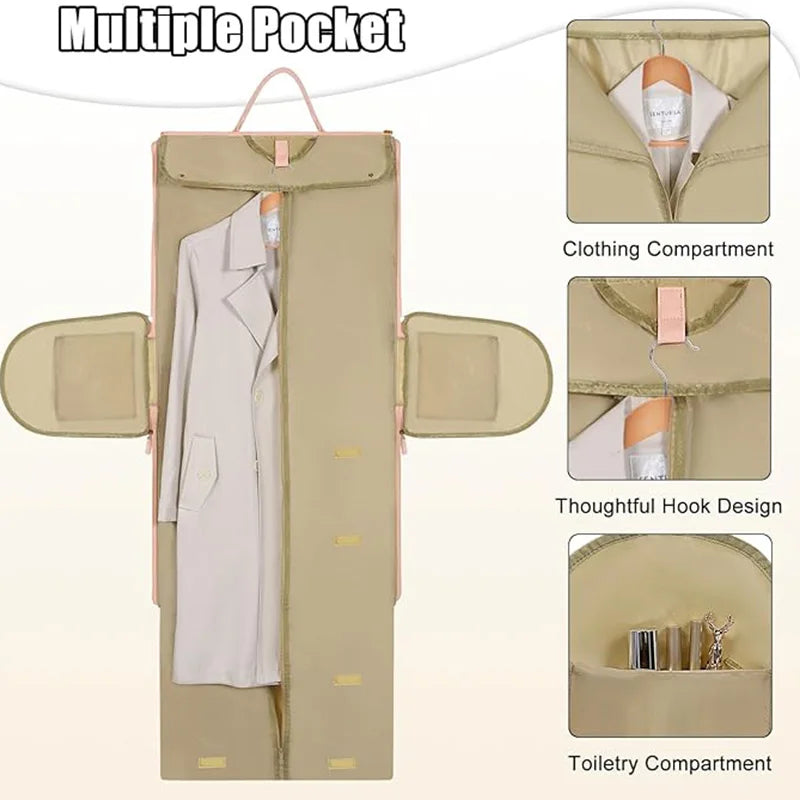 2in1 Convertible Garment Bag Foldable Suit Storage Bag Large Capacity Travel Duffle Bag Waterproof Tote Fitness Gym Bag - Julia M LifeStyles