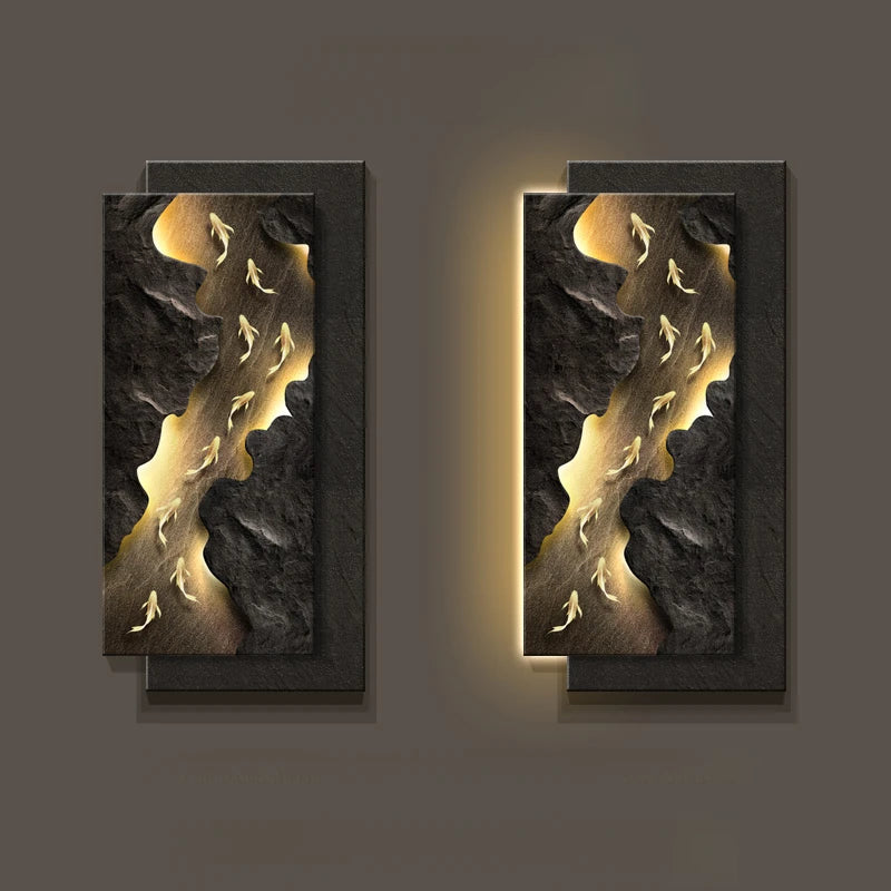 Koi Fish LED Light Wall Lamp