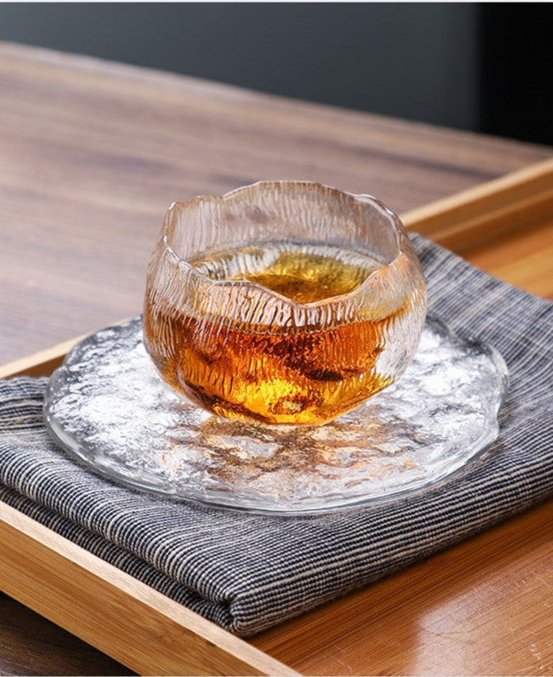 Frosted Japanese Glass Tea Cup – Elegant Single Serve Teacup - Julia M LifeStyles