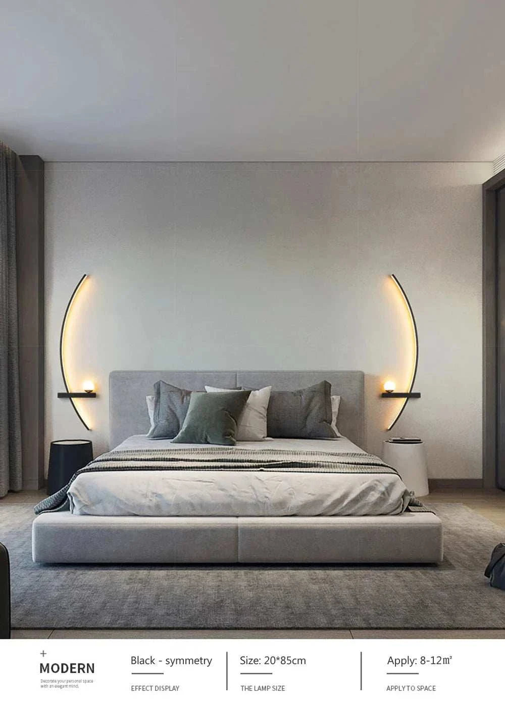 Modern LED Wall Lamp with Smart Remote Control for Bedroom and Living Room Julia M LifeStyles