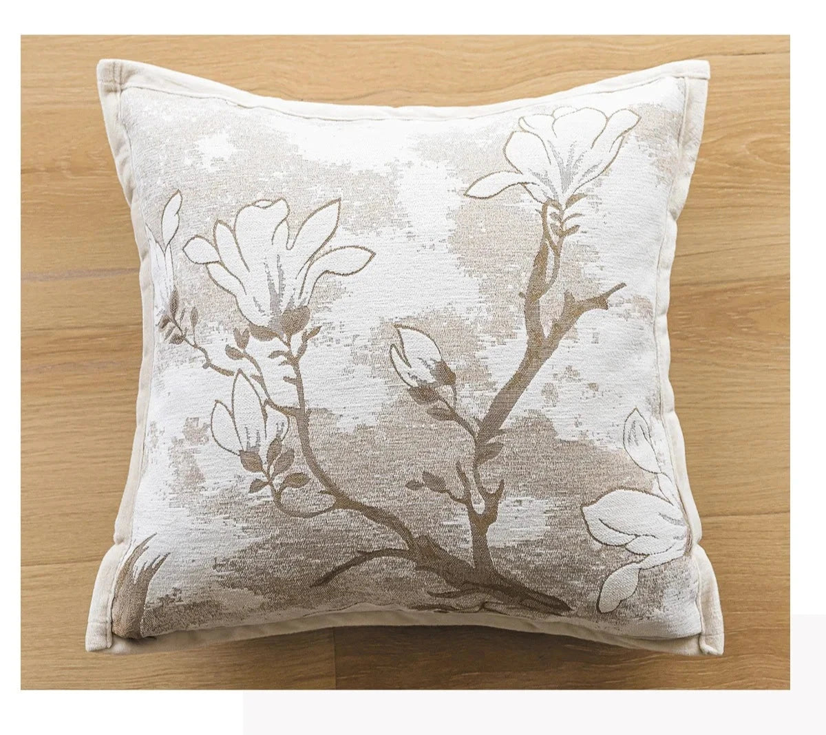 Exquisite Nordic Floral Embroidery French Cream Throw Pillow Cover Julia M LifeStyles