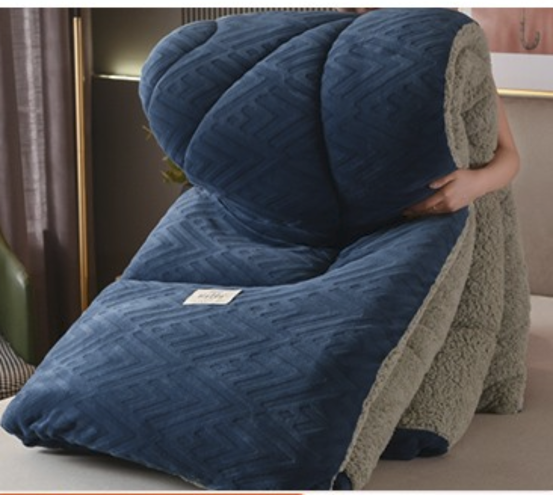 Antarctic People Luxe Winter Lambskin Quilt - Thickened Milk Fiber Duvet for Ultimate Comfort Julia M Home & Kitchen