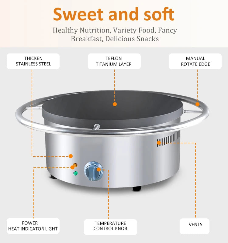 Electric Multifunction Crepe Maker Commercial Non Stick Pancake Pan Cake Crepe Maker Julia M LifeStyles