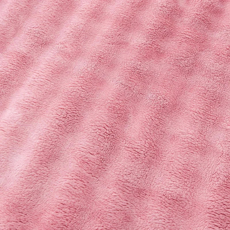 Cozy Coral Fleece Rabbit Fur Blanket for Sofa & Bedroom Julia M LifeStyles