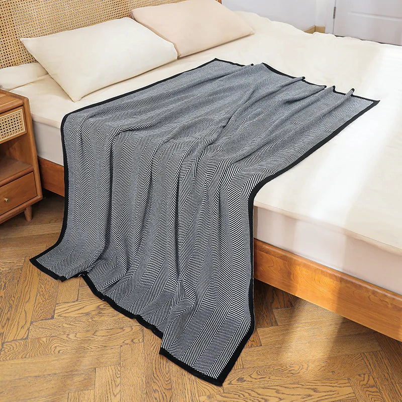 Nordic Ins Style Knitted Blanket Casual Sofa Cover Blanket Plane Office Nap Camping Leisure Soft Shawl Blanket Small Bed Cover Julia M Home & Kitchen