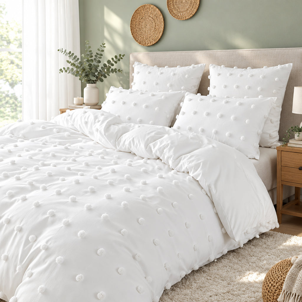 Julia M Haus Tufted Duvet Cover Set
