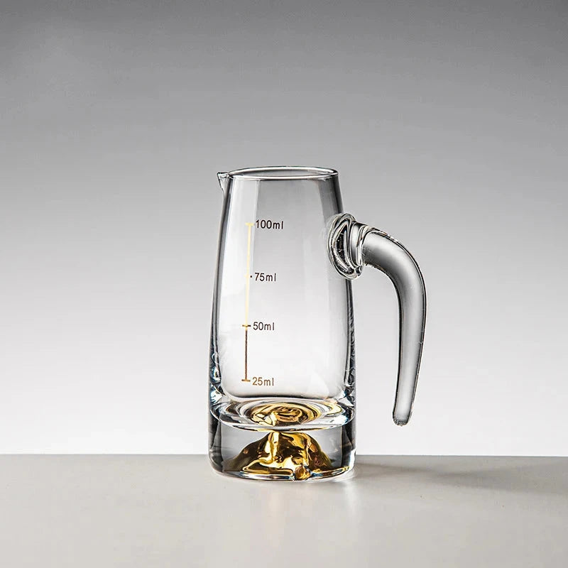 Shot Glass Set Glass Lead Free Liquor Glass with Wine Dispenser Golden Vodka Brandy Wine Glasses Soju Cups Mini Small Capacity Julia M LifeStyles