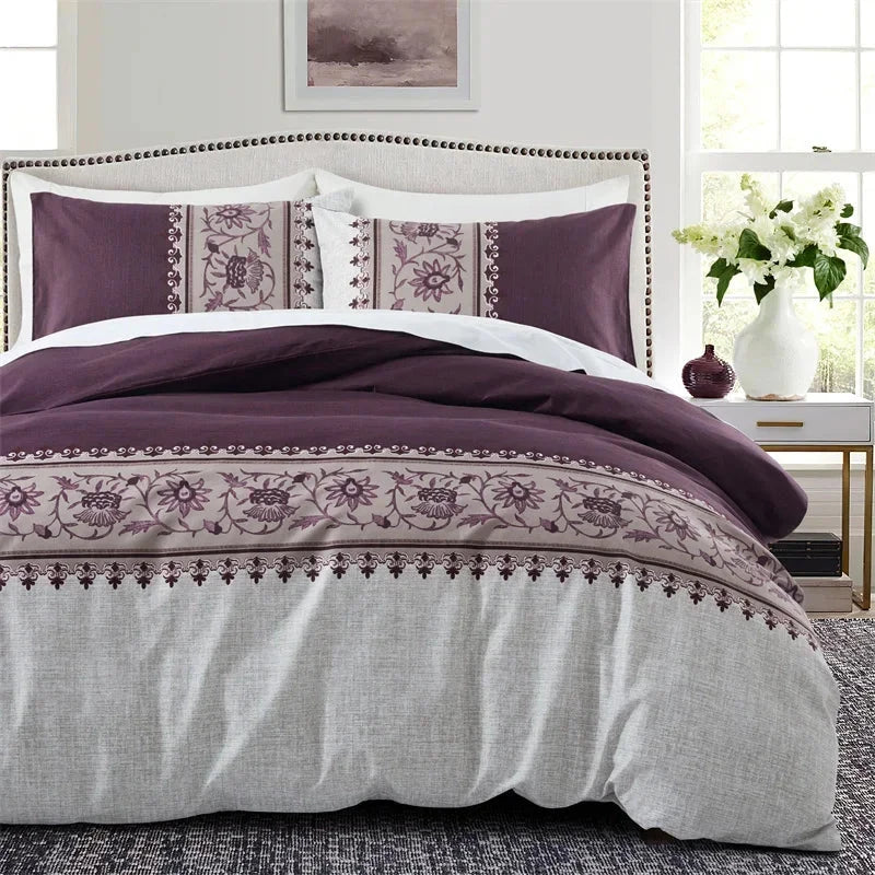 Bohemian Paisley Floral Reversible Duvet Cover Set for Twin Beds Julia M LifeStyles