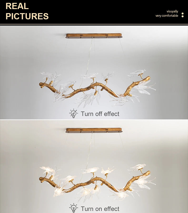 Artpad Designer Glass Bird Song Crystal Chandelier