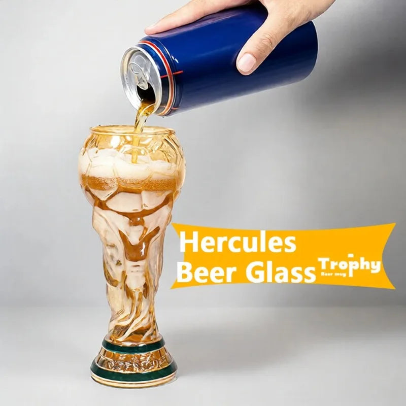 Premier Football Soccer Trophy Shaped Beer Glass
