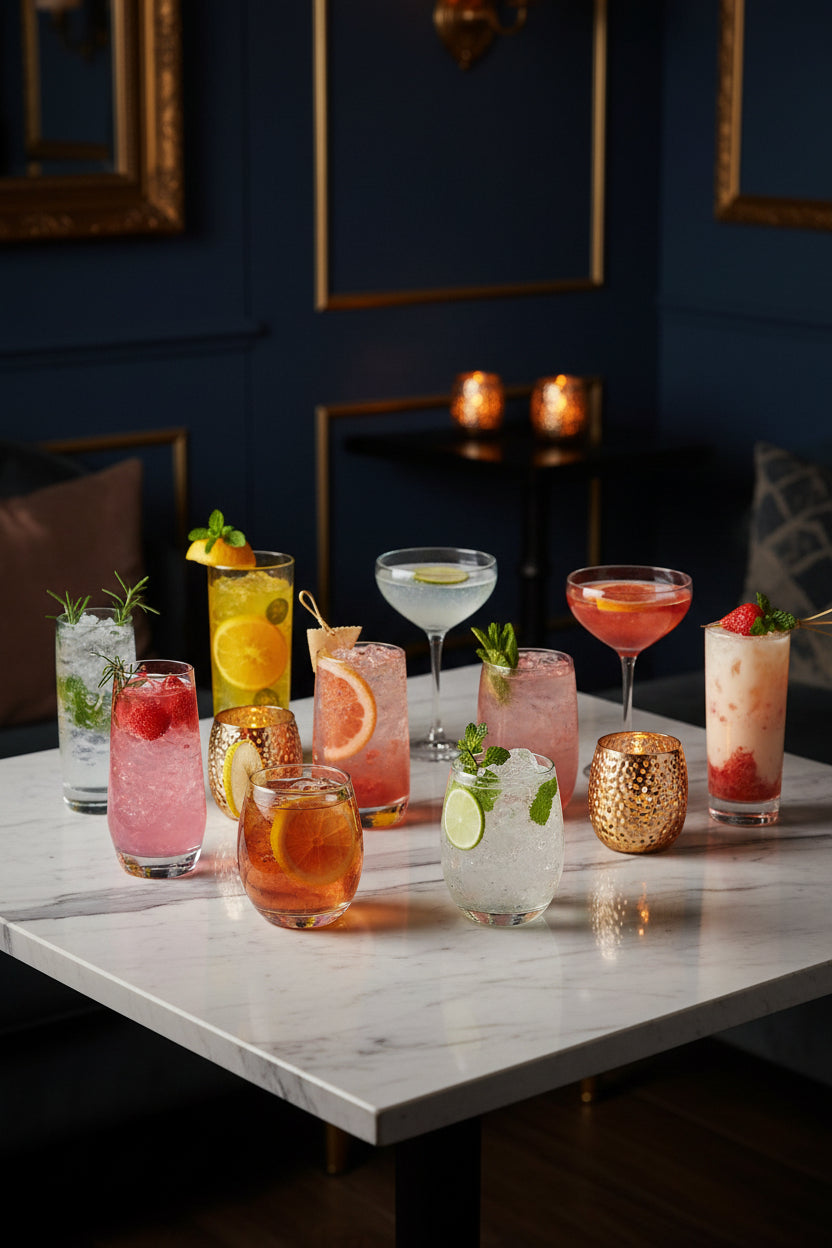 Elevate Your Mixology with the Exquisite Julia M Cocktail Glass Bar Julia M LifeStyles