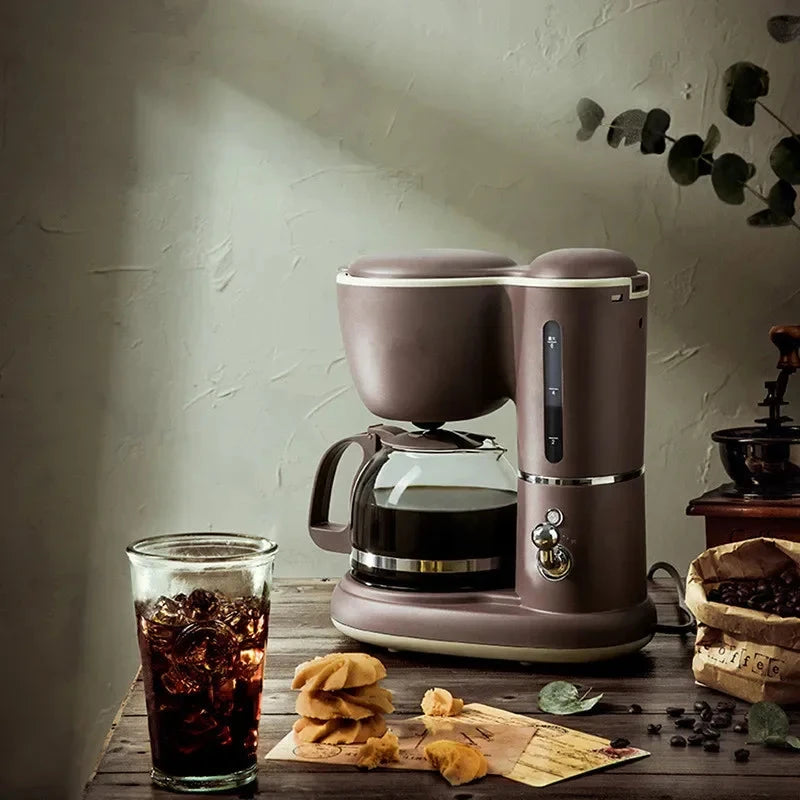 220V 600ML Electric Drip Coffee Maker - Compact Glass Teapot Julia M LifeStyles
