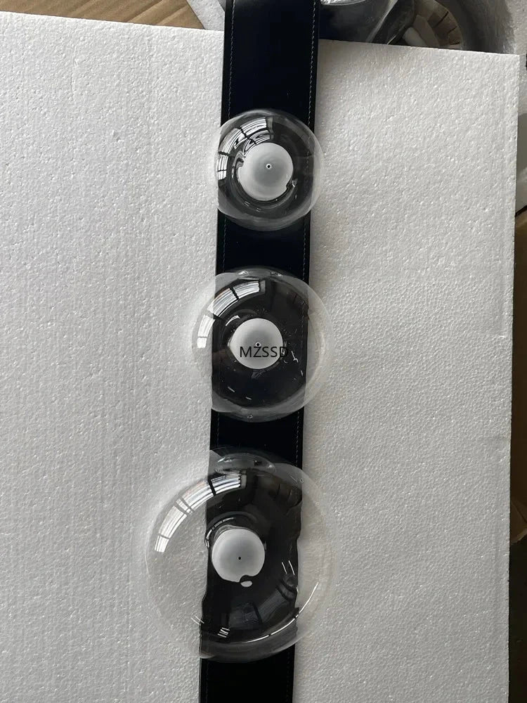 2025 Modern WaterDrop Leather LED Pendant LampsBelt Glass Ball Ceiling Chandelier Home Decor Hall Villa Living Lighting Fixture Julia M LifeStyles