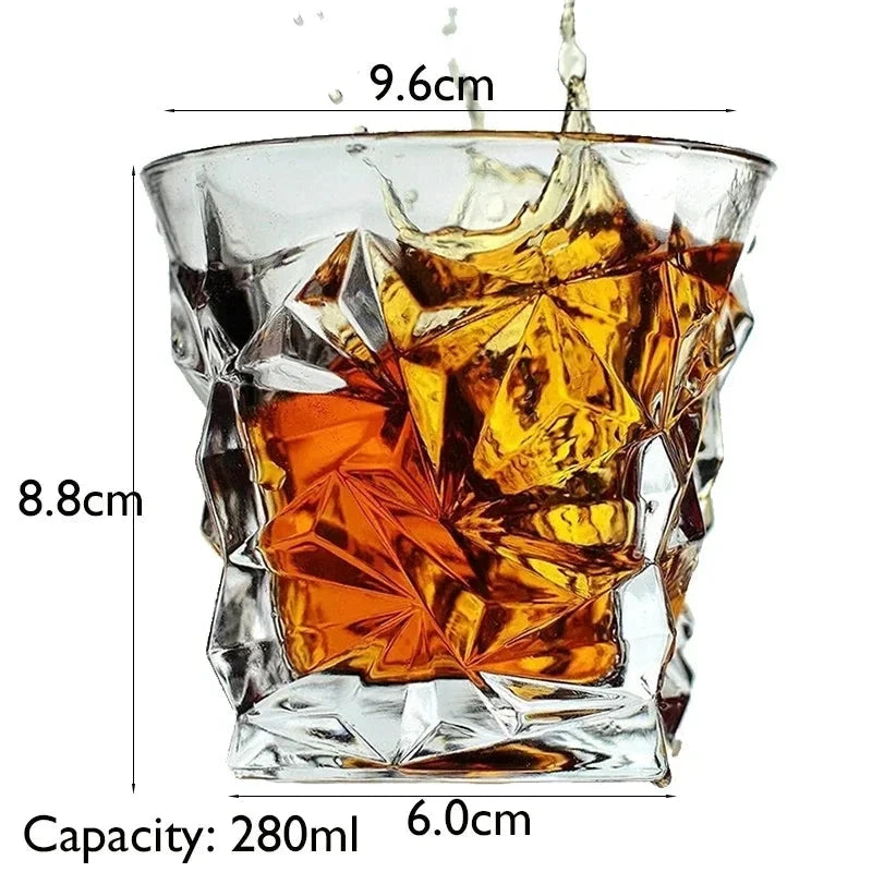 Creative Rotating Crystal Glass Cocktail and Whiskey Cup 290ml Julia M LifeStyles