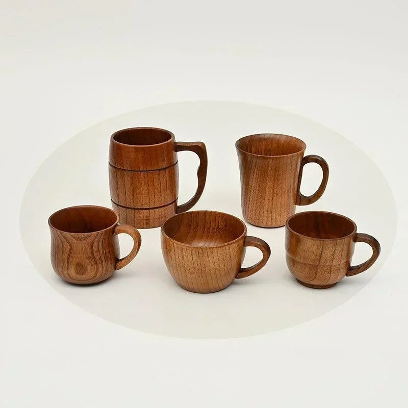Wooden Beer Cup Retro Big Capacity Tea Water Classic Wood Drinking Mug - Julia M LifeStyles