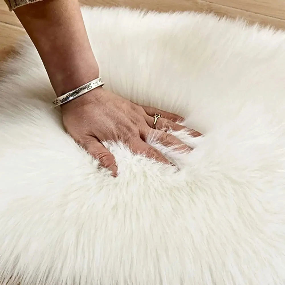 Super Soft Faux Sheepskin Area Rug - Plush Shaggy Carpet for Living Room and Bedroom Julia M LifeStyles