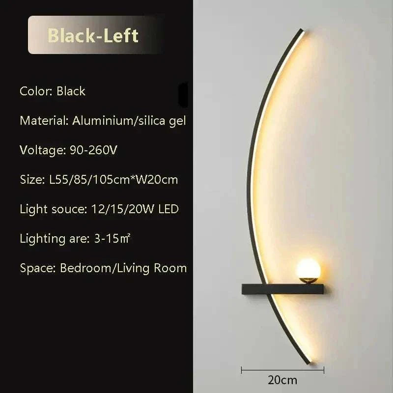 Modern LED Wall Lamp with Smart Remote Control for Bedroom and Living Room Julia M LifeStyles