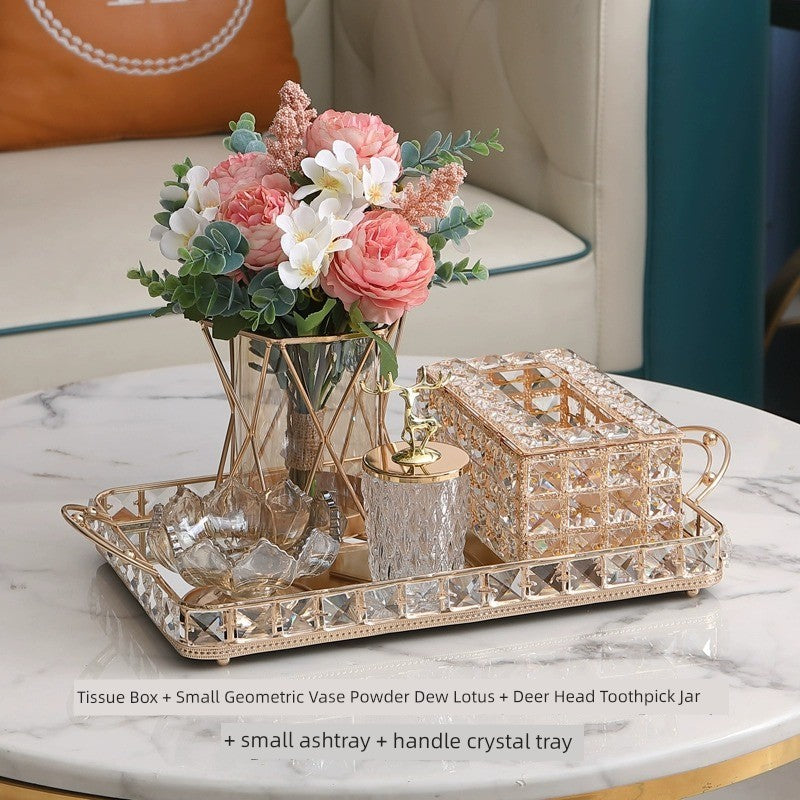 Light Luxury Style Crystal Tissue Box - Julia M LifeStyles